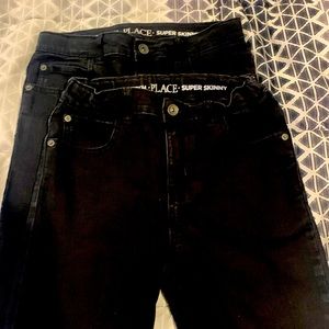 Children’s Place Super Skinny Jeans Size 12 Boys Black